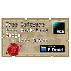 Thumbnail Badge Free-Software Song Backstage Badge