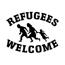 Thumbnail Badge Refugees Welcome Sticker